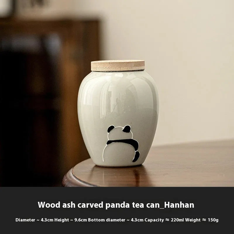 Chinese Retro Panda Ceramic Pot - Bellarte Enchanté Chinese Retro Panda Ceramic Pot