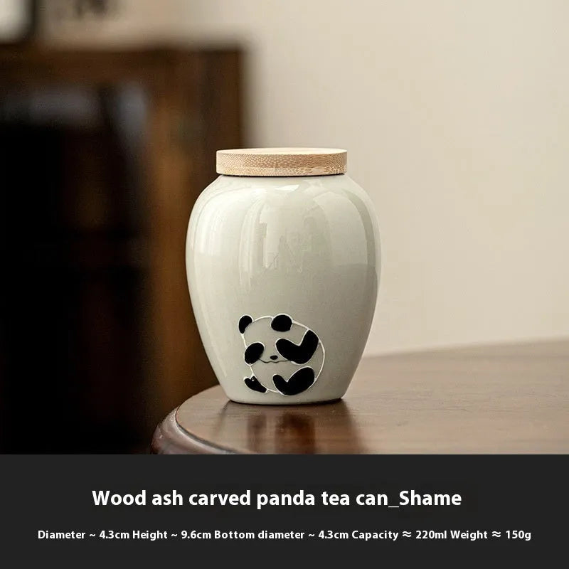 Chinese Retro Panda Ceramic Pot - Bellarte Enchanté Chinese Retro Panda Ceramic Pot