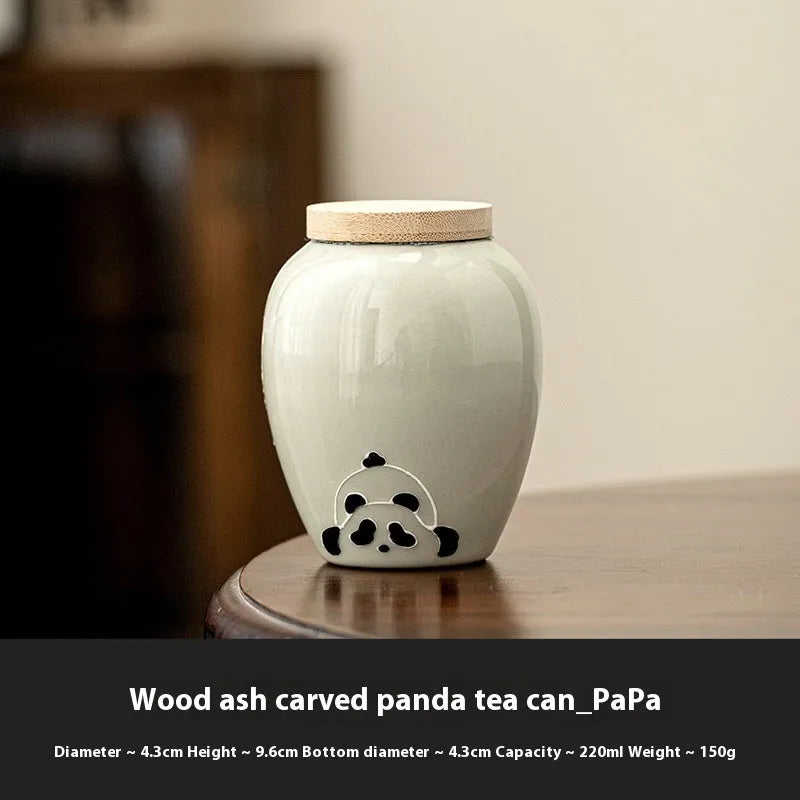 Chinese Retro Panda Ceramic Pot - Bellarte Enchanté Chinese Retro Panda Ceramic Pot