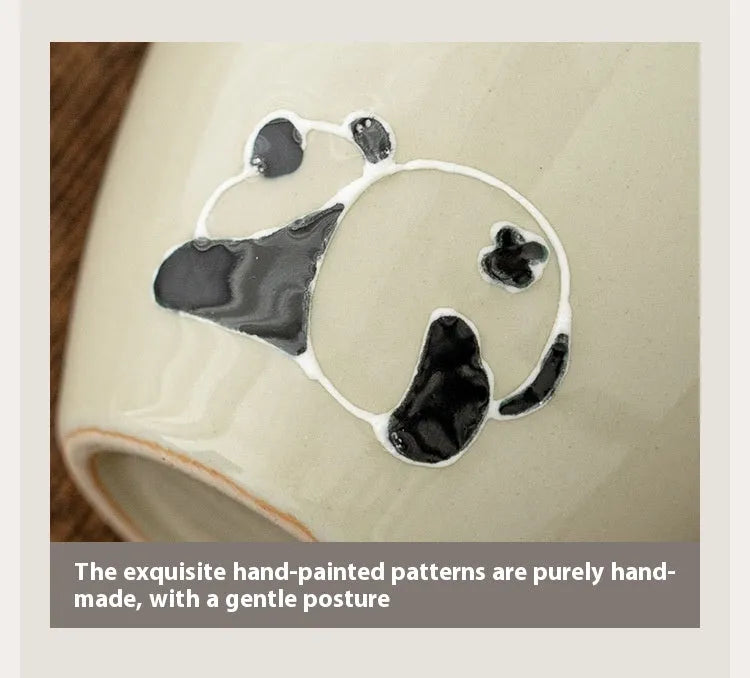 Chinese Retro Panda Ceramic Pot - Bellarte Enchanté Chinese Retro Panda Ceramic Pot