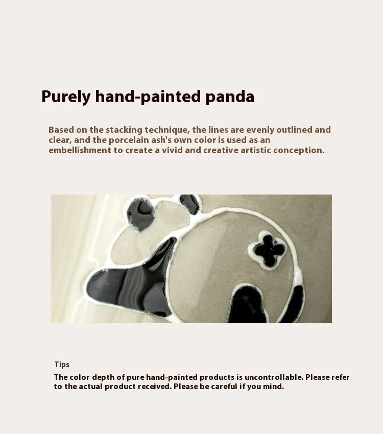 Chinese Retro Panda Ceramic Pot - Bellarte Enchanté Chinese Retro Panda Ceramic Pot