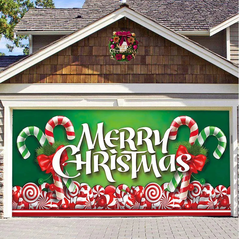 Christmas Background Hanging Cloth Garage Door Patch Holiday Party - Bellarte Enchanté Christmas Background Hanging Cloth Garage Door Patch Holiday Party