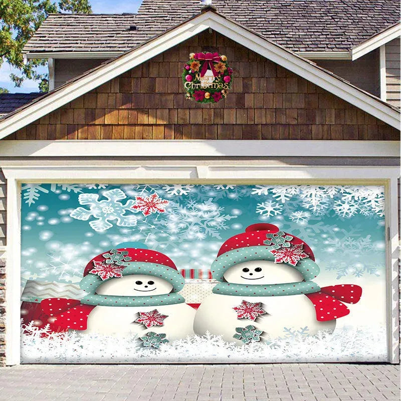 Christmas Background Hanging Cloth Garage Door Patch Holiday Party - Bellarte Enchanté Christmas Background Hanging Cloth Garage Door Patch Holiday Party
