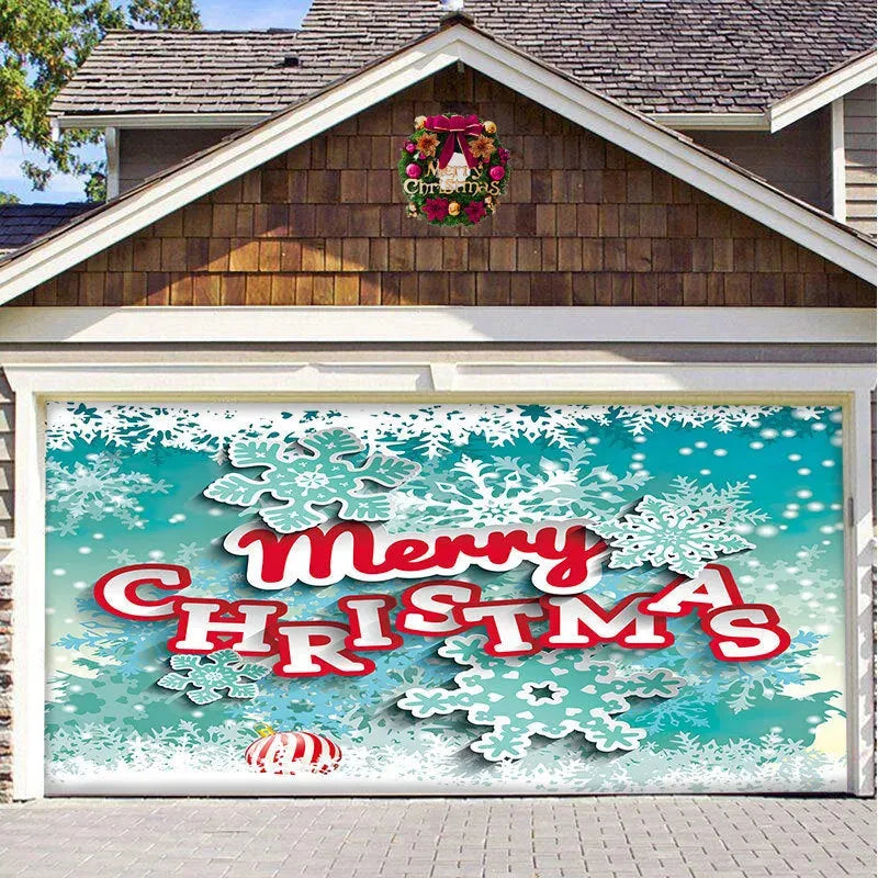 Christmas Background Hanging Cloth Garage Door Patch Holiday Party - Bellarte Enchanté Christmas Background Hanging Cloth Garage Door Patch Holiday Party