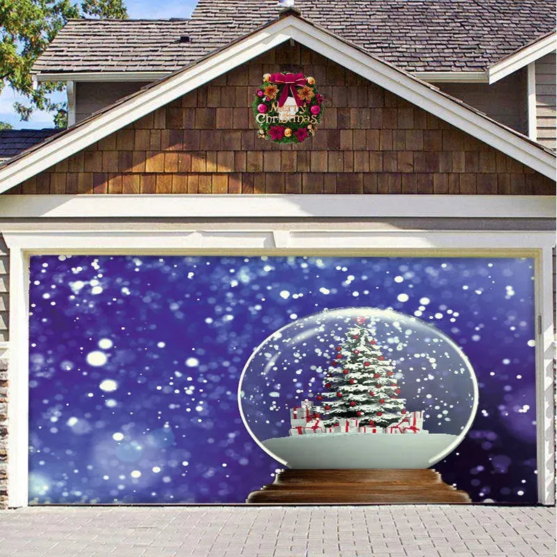 Christmas Background Hanging Cloth Garage Door Patch Holiday Party - Bellarte Enchanté Christmas Background Hanging Cloth Garage Door Patch Holiday Party