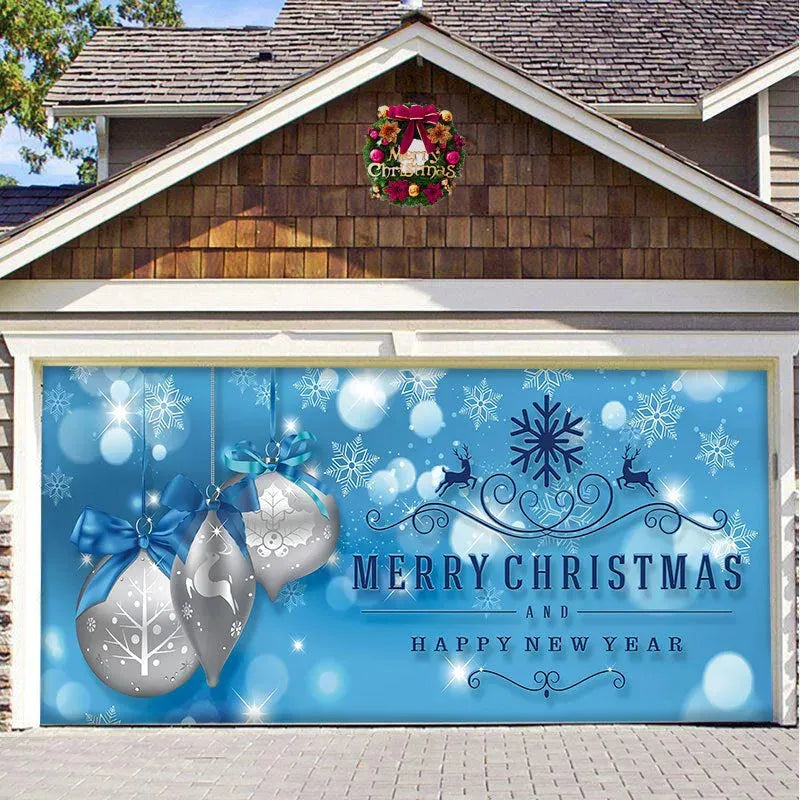 Christmas Background Hanging Cloth Garage Door Patch Holiday Party - Bellarte Enchanté Christmas Background Hanging Cloth Garage Door Patch Holiday Party