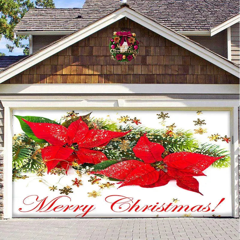 Christmas Background Hanging Cloth Garage Door Patch Holiday Party - Bellarte Enchanté Christmas Background Hanging Cloth Garage Door Patch Holiday Party
