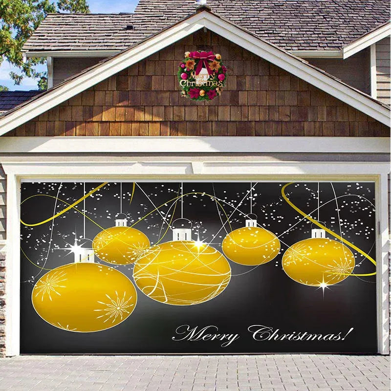 Christmas Background Hanging Cloth Garage Door Patch Holiday Party - Bellarte Enchanté Christmas Background Hanging Cloth Garage Door Patch Holiday Party