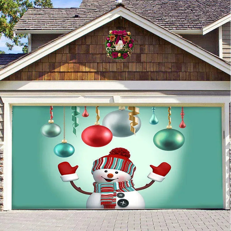 Christmas Background Hanging Cloth Garage Door Patch Holiday Party - Bellarte Enchanté Christmas Background Hanging Cloth Garage Door Patch Holiday Party