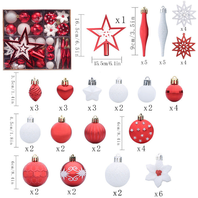 Christmas Ball Set Gift Package Christmas Tree Hanging - Bellarte Enchanté Christmas Ball Set Gift Package Christmas Tree Hanging