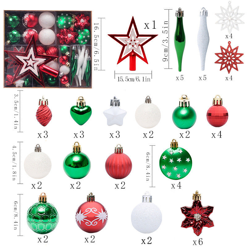 Christmas Ball Set Gift Package Christmas Tree Hanging - Bellarte Enchanté Christmas Ball Set Gift Package Christmas Tree Hanging