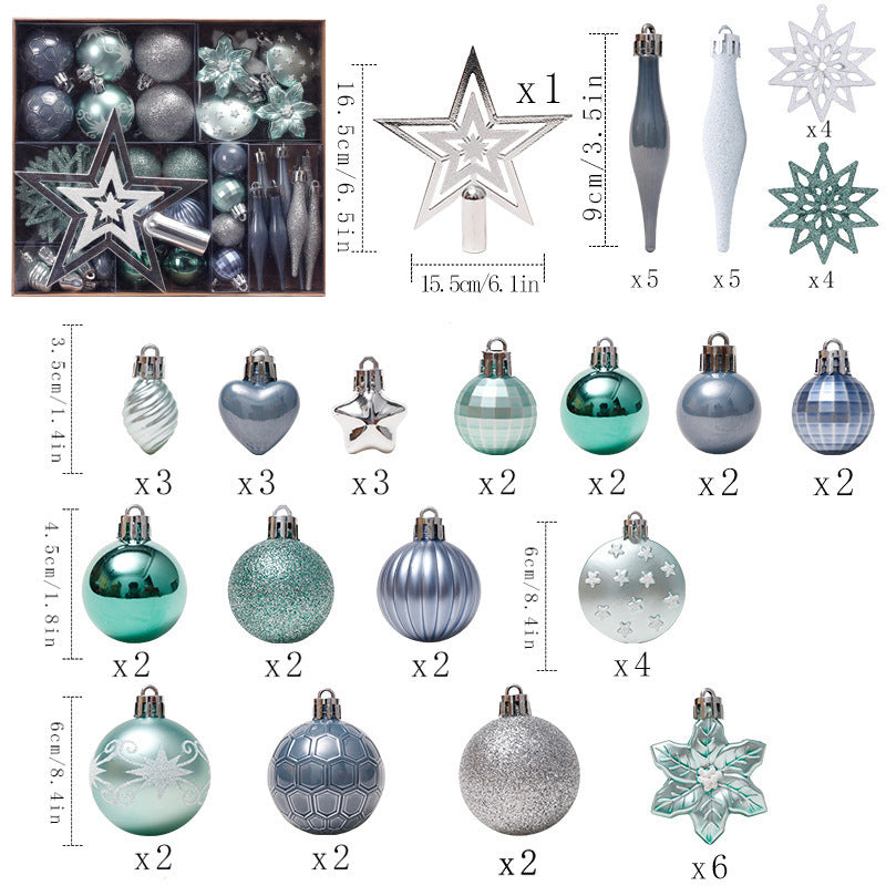 Christmas Ball Set Gift Package Christmas Tree Hanging - Bellarte Enchanté Christmas Ball Set Gift Package Christmas Tree Hanging