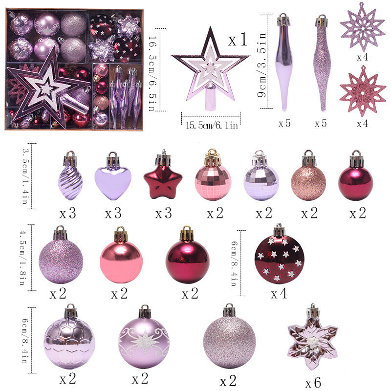 Christmas Ball Set Gift Package Christmas Tree Hanging - Bellarte Enchanté Christmas Ball Set Gift Package Christmas Tree Hanging