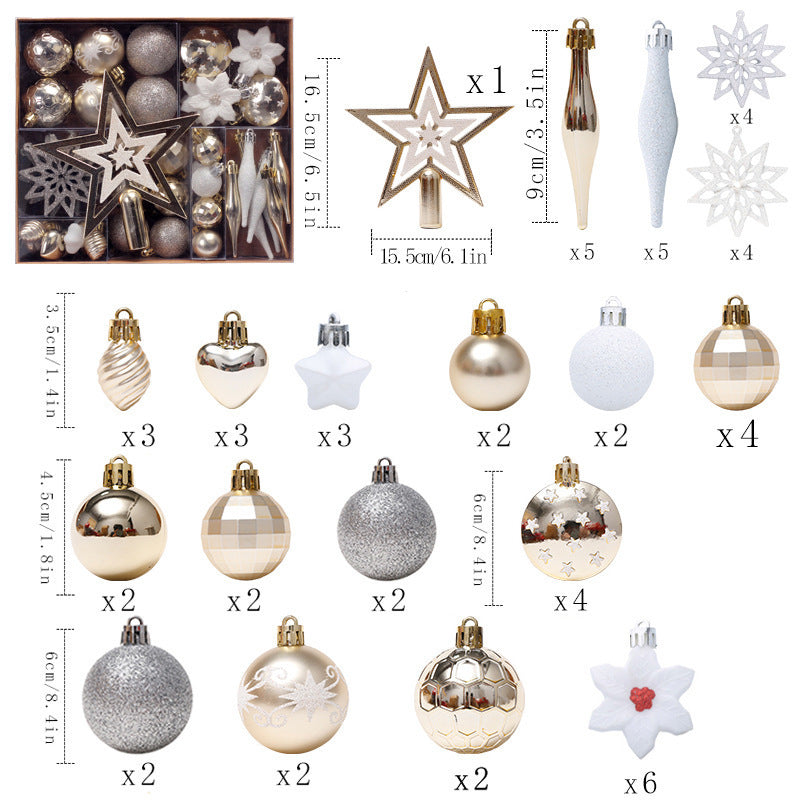 Christmas Ball Set Gift Package Christmas Tree Hanging - Bellarte Enchanté Christmas Ball Set Gift Package Christmas Tree Hanging
