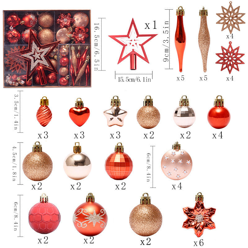 Christmas Ball Set Gift Package Christmas Tree Hanging - Bellarte Enchanté Christmas Ball Set Gift Package Christmas Tree Hanging