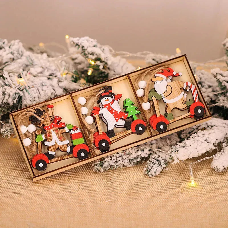 Christmas Decorations Cartoon Santa Combination Pendant - Bellarte Enchanté Christmas Decorations Cartoon Santa Combination Pendant