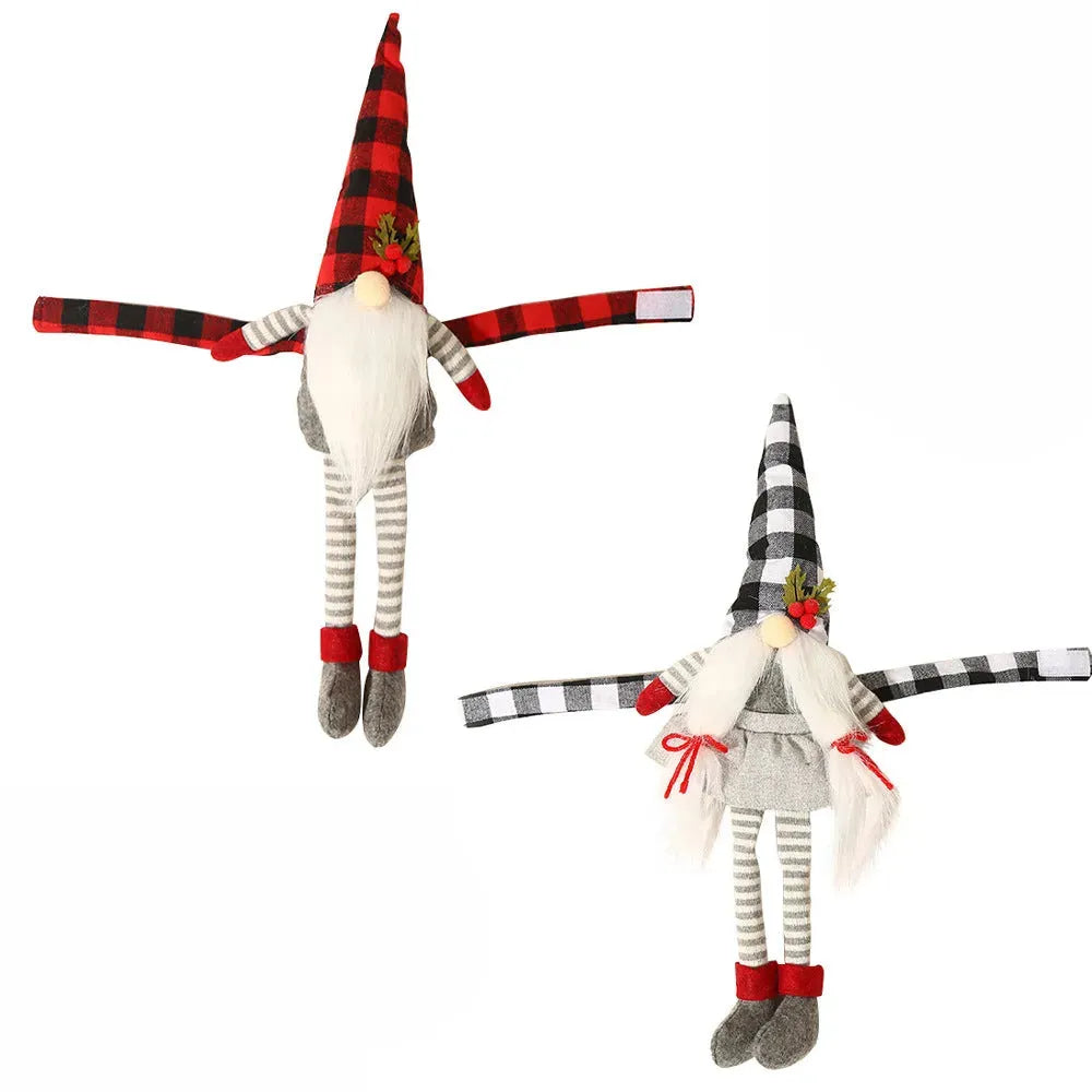 Christmas Decorations Couple Plaid Curtain Buckle - Bellarte Enchanté Christmas Decorations Couple Plaid Curtain Buckle