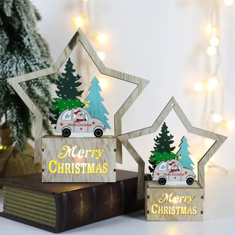 Christmas Decorations Wooden Scene Layout - Bellarte Enchanté Christmas Decorations Wooden Scene Layout