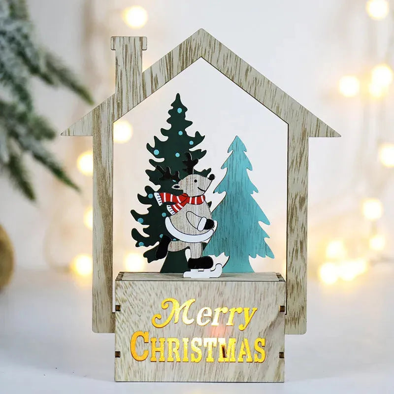 Christmas Decorations Wooden Scene Layout - Bellarte Enchanté Christmas Decorations Wooden Scene Layout