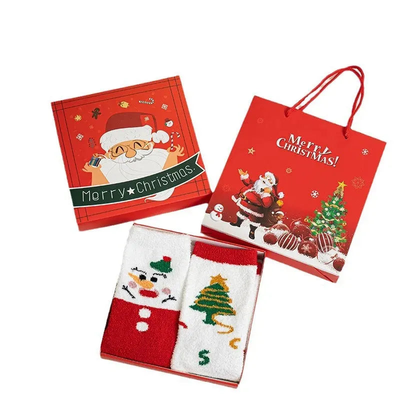 Christmas Double-sided Velvet Warm Extra Thick Socks - Bellarte Enchanté Christmas Double-sided Velvet Warm Extra Thick Socks