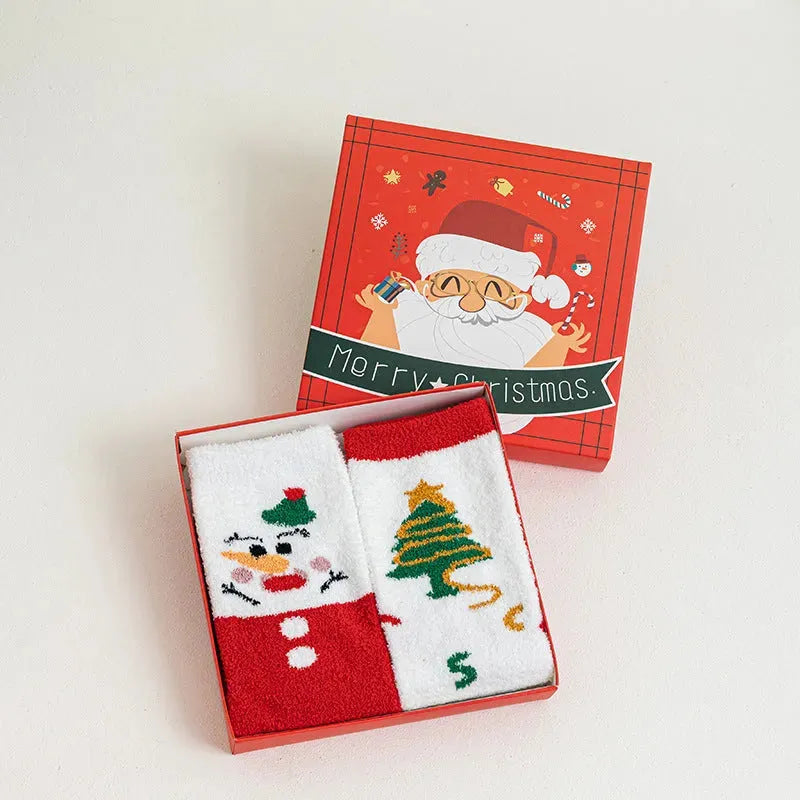 Christmas Double-sided Velvet Warm Extra Thick Socks - Bellarte Enchanté Christmas Double-sided Velvet Warm Extra Thick Socks