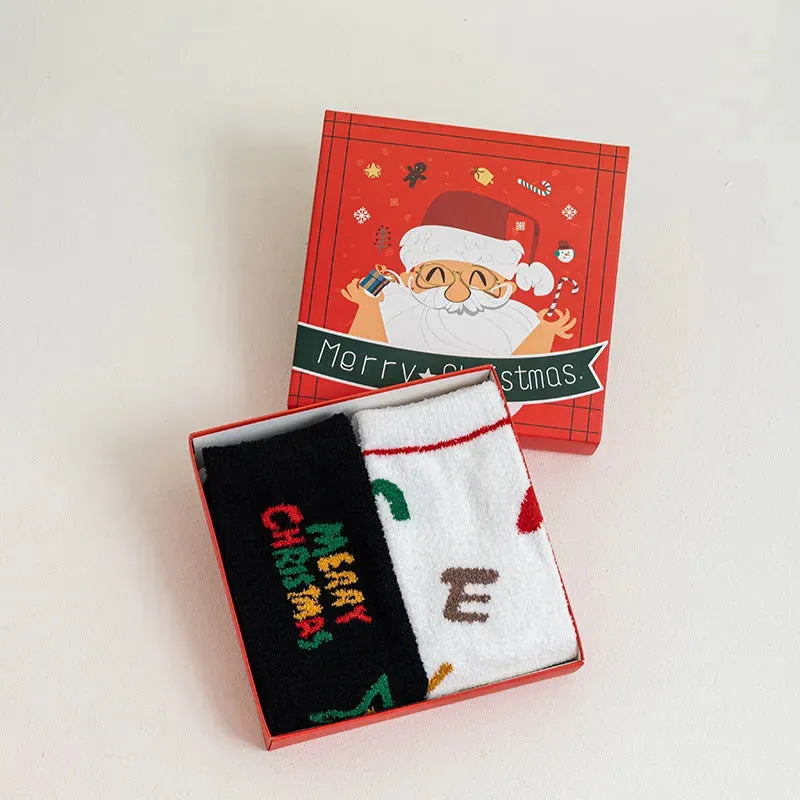 Christmas Double-sided Velvet Warm Extra Thick Socks - Bellarte Enchanté Christmas Double-sided Velvet Warm Extra Thick Socks