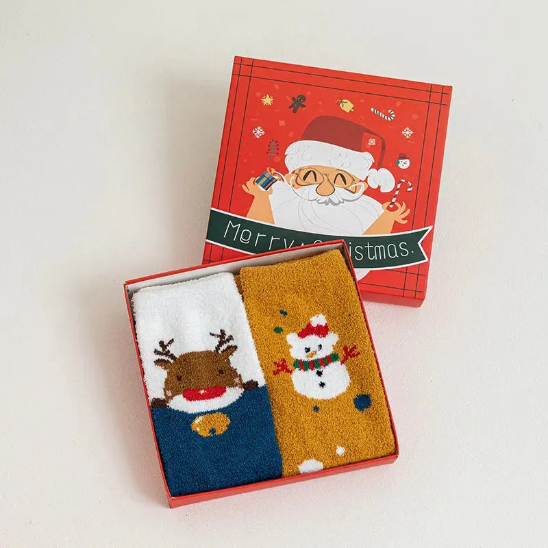 Christmas Double-sided Velvet Warm Extra Thick Socks - Bellarte Enchanté Christmas Double-sided Velvet Warm Extra Thick Socks