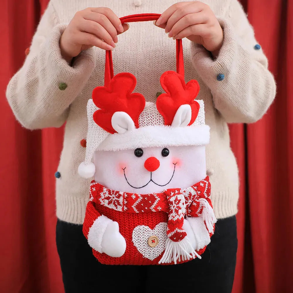 Christmas Eve Flip Hat Cartoon Portable Gift Bag - Bellarte Enchanté Christmas Eve Flip Hat Cartoon Portable Gift Bag