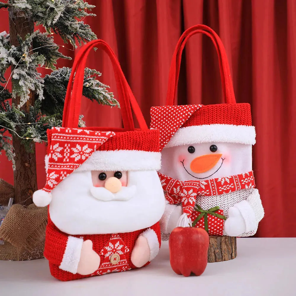 Christmas Eve Flip Hat Cartoon Portable Gift Bag - Bellarte Enchanté Christmas Eve Flip Hat Cartoon Portable Gift Bag