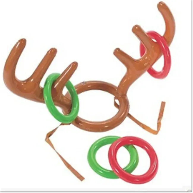 Christmas Game Inflatable Reindeer Antler Hat Ring Toss Christmas Gift - Bellarte Enchanté Christmas Game Inflatable Reindeer Antler Hat Ring Toss Christmas Gift