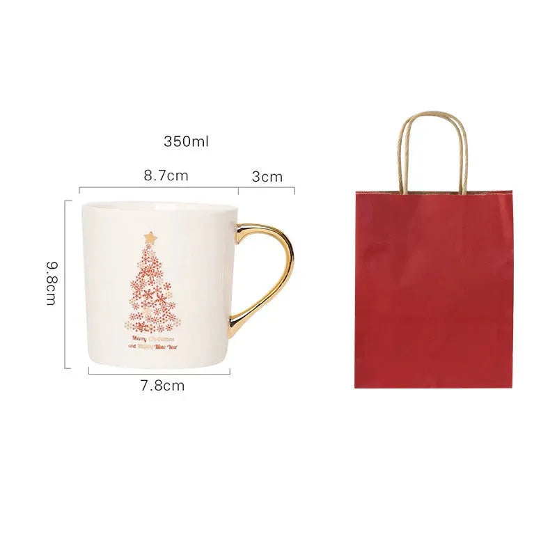 Christmas Gift Ceramic Couple Coffee Cup - Bellarte Enchanté Christmas Gift Ceramic Couple Coffee Cup