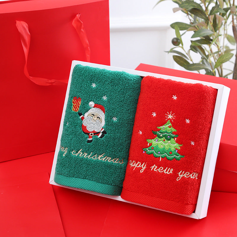 Christmas Gift Towel Cotton Face Towel Santa Claus - Bellarte Enchanté Christmas Gift Towel Cotton Face Towel Santa Claus