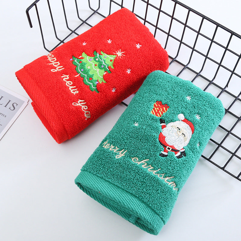 Christmas Gift Towel Cotton Face Towel Santa Claus - Bellarte Enchanté Christmas Gift Towel Cotton Face Towel Santa Claus