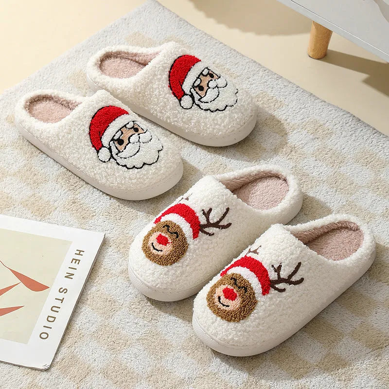 Christmas Home Slippers Cute Santa Claus - Bellarte Enchanté Christmas Home Slippers Cute Santa Claus