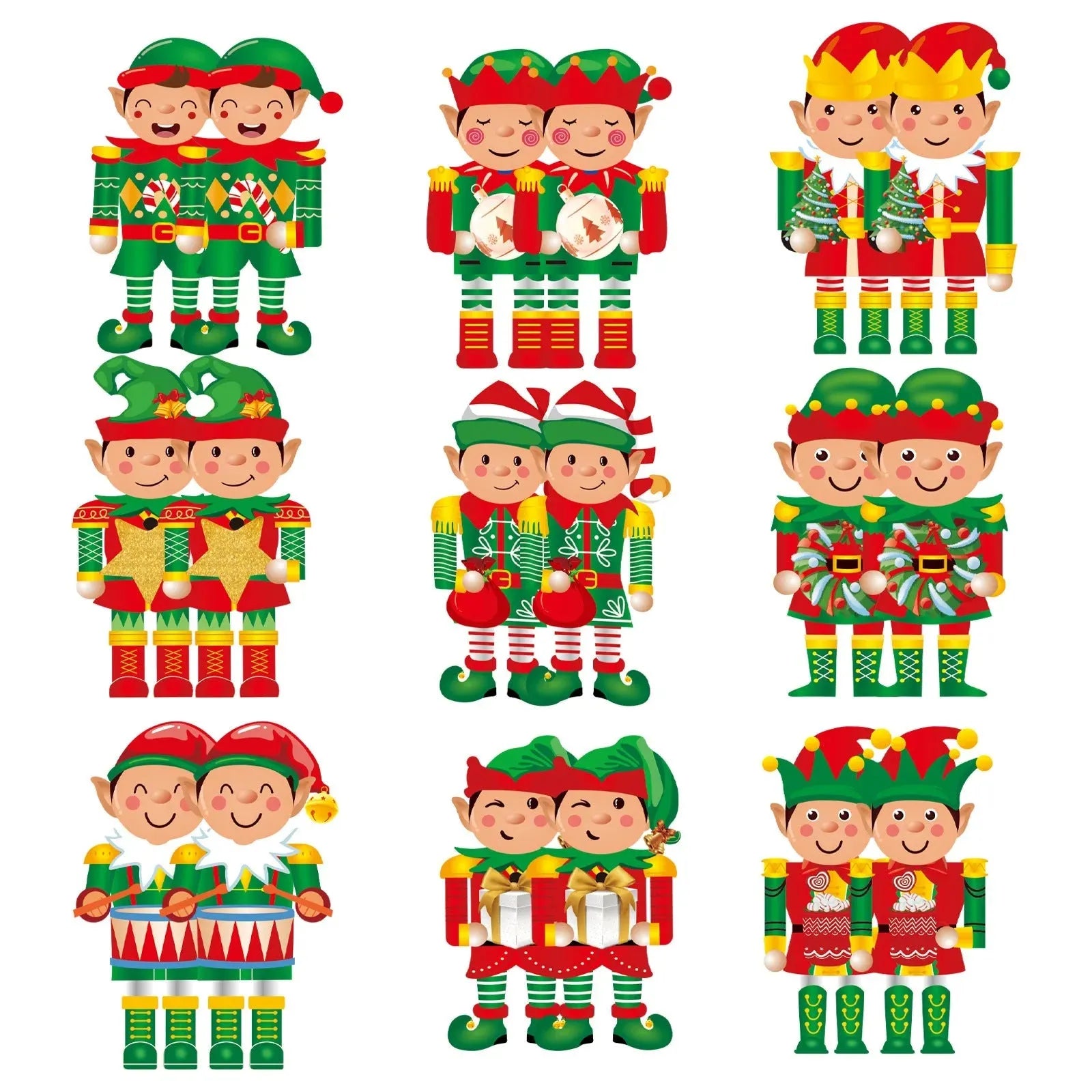 Christmas Jiugongge 18PCs Wooden Pendant Doll Decorations - Bellarte Enchanté Christmas Jiugongge 18PCs Wooden Pendant Doll Decorations