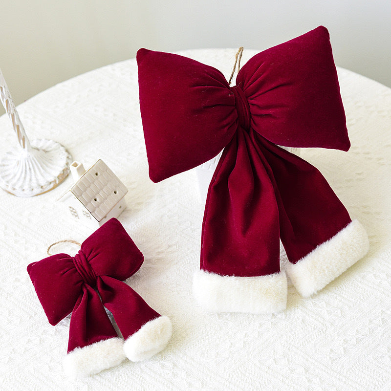 Christmas Large Lint Bowknot Three-dimensional Decorations - Bellarte Enchanté Christmas Large Lint Bowknot Three-dimensional Decorations