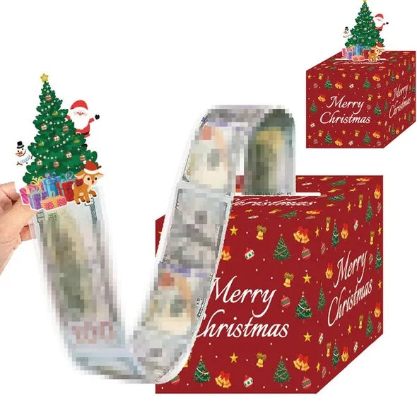 Christmas Money Box For Cash Gift Pull With Christmas Tree Card And Transparent Bags Surprise Money Holder Cash Gift Xmas Money Pull Box For Christmas Birthday New Year Party Supplies - Bellarte Enchanté Christmas Money Box For Cash Gift Pull With Christmas Tree Card And Transparent Bags Surprise Money Holder Cash Gift Xmas Money Pull Box For Christmas Birthday New Year Party Supplies