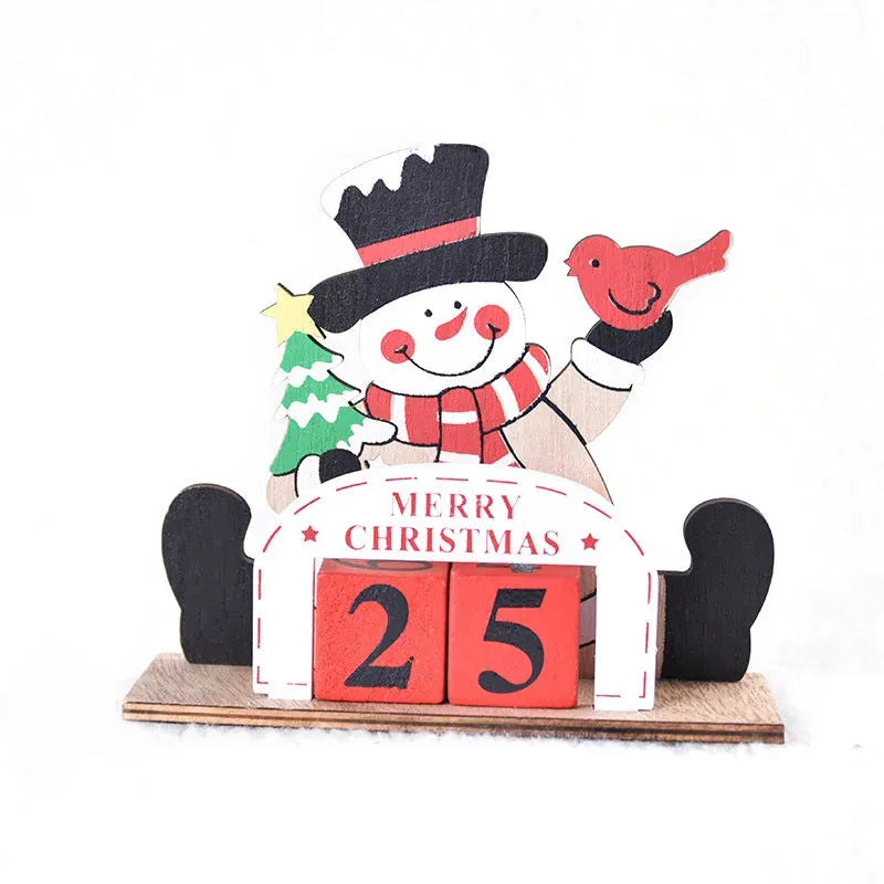 Christmas Painted Wooden Creative DIY Calendar Assembly Gift Decoration Ornaments - Bellarte Enchanté Christmas Painted Wooden Creative DIY Calendar Assembly Gift Decoration Ornaments