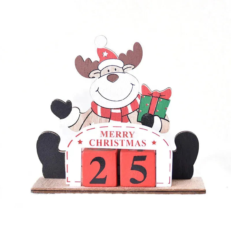 Christmas Painted Wooden Creative DIY Calendar Assembly Gift Decoration Ornaments - Bellarte Enchanté Christmas Painted Wooden Creative DIY Calendar Assembly Gift Decoration Ornaments