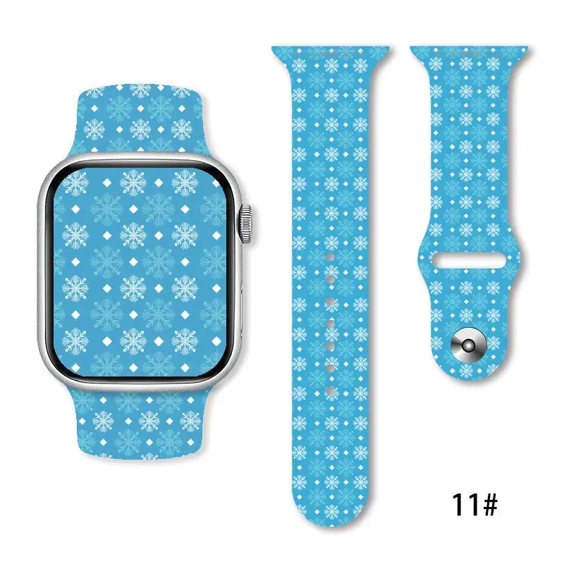 Christmas Silicone Strap Printing Suitable - Bellarte Enchanté Christmas Silicone Strap Printing Suitable