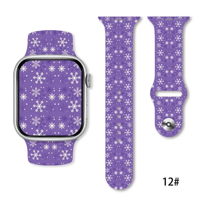 Christmas Silicone Strap Printing Suitable - Bellarte Enchanté Christmas Silicone Strap Printing Suitable