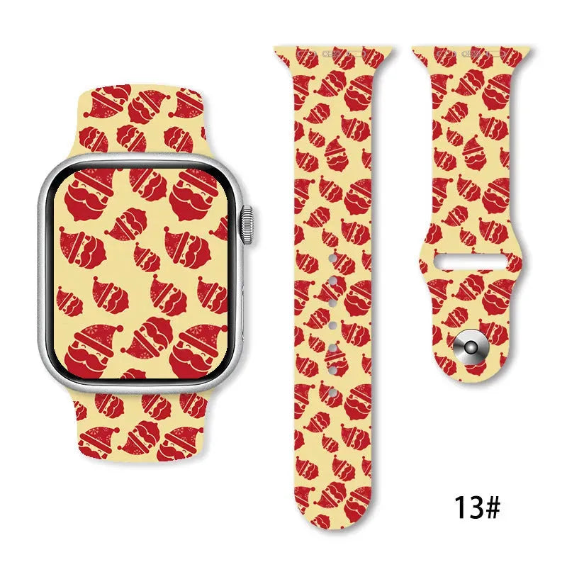 Christmas Silicone Strap Printing Suitable - Bellarte Enchanté Christmas Silicone Strap Printing Suitable