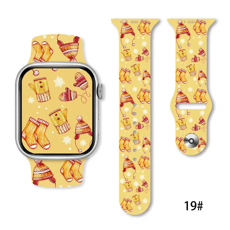 Christmas Silicone Strap Printing Suitable - Bellarte Enchanté Christmas Silicone Strap Printing Suitable
