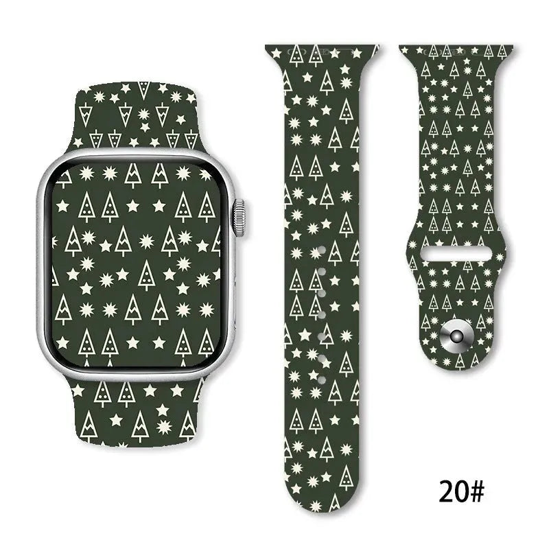 Christmas Silicone Strap Printing Suitable - Bellarte Enchanté Christmas Silicone Strap Printing Suitable