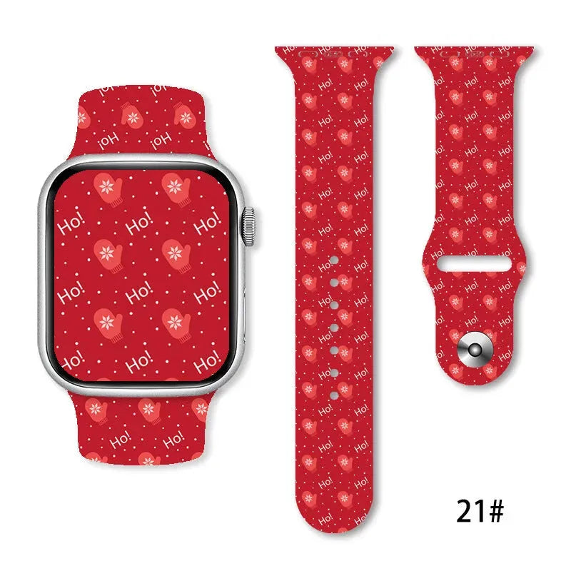 Christmas Silicone Strap Printing Suitable - Bellarte Enchanté Christmas Silicone Strap Printing Suitable
