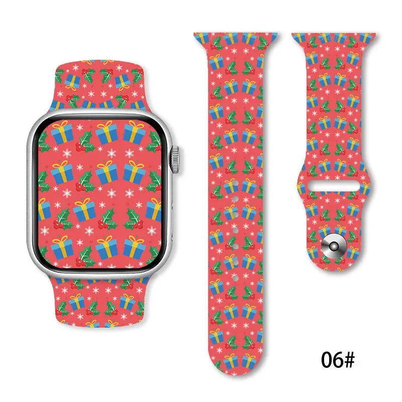 Christmas Silicone Strap Printing Suitable - Bellarte Enchanté Christmas Silicone Strap Printing Suitable
