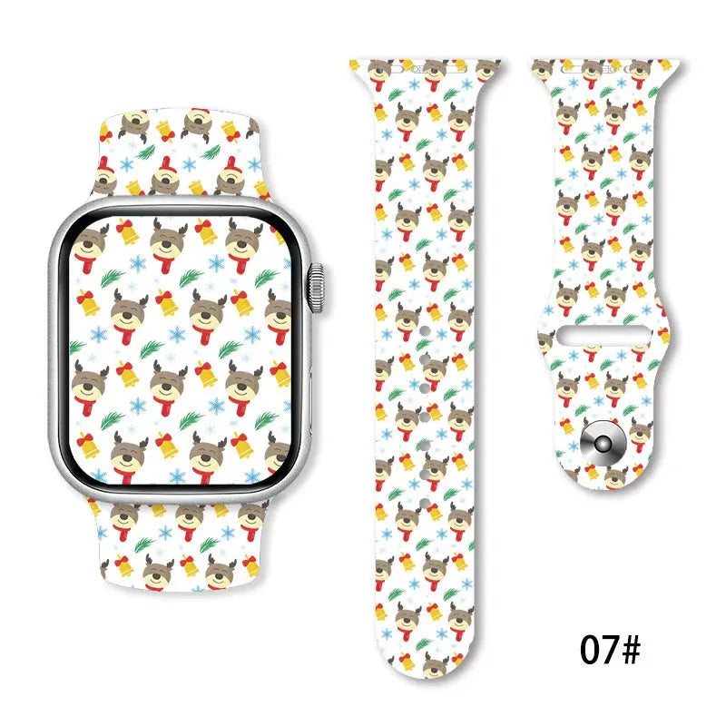 Christmas Silicone Strap Printing Suitable - Bellarte Enchanté Christmas Silicone Strap Printing Suitable