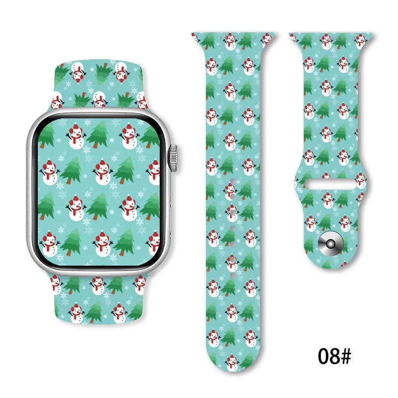 Christmas Silicone Strap Printing Suitable - Bellarte Enchanté Christmas Silicone Strap Printing Suitable