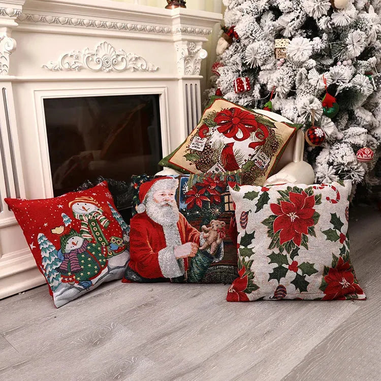 Christmas Square Pillow Cover Home Christmas Decorations - Bellarte Enchanté Christmas Square Pillow Cover Home Christmas Decorations