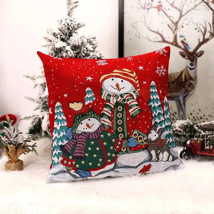 Christmas Square Pillow Cover Home Christmas Decorations - Bellarte Enchanté Christmas Square Pillow Cover Home Christmas Decorations